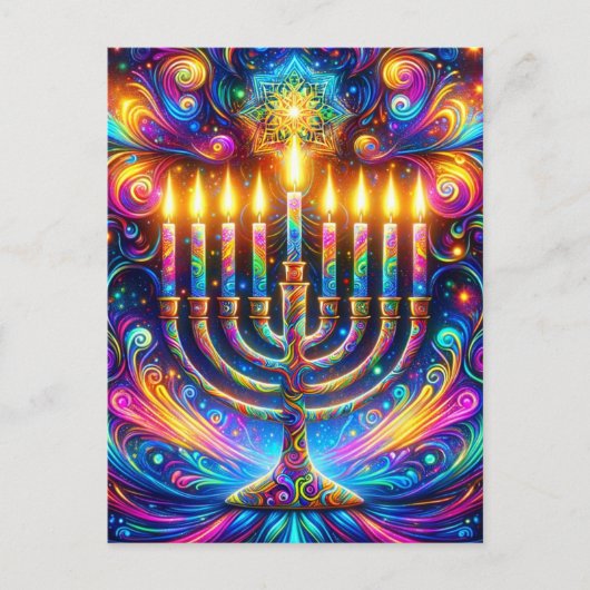 Feiern Sie den Geist von Hanukkah Postkarte (Vorderseite)