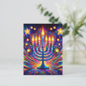 Feiern Sie den Geist von Hanukkah Postkarte (Stehend Vorderseite)
