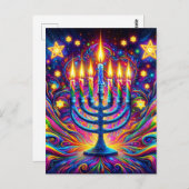 Feiern Sie den Geist von Hanukkah Postkarte (Vorne/Hinten)