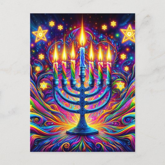 Feiern Sie den Geist von Hanukkah Postkarte (Vorderseite)