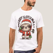 Feiern Sie den Geist von Weihnachten Sloth T-Shirt (Vorderseite)