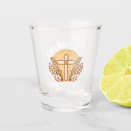 Feiern Sie den Glauben an Ernte - Inspiration Schnapsglas