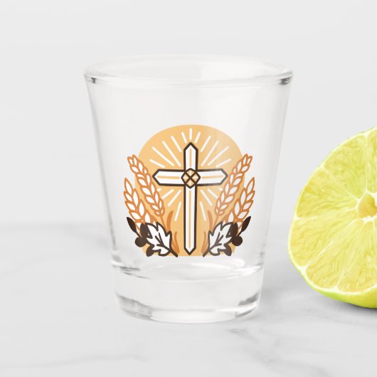 Feiern Sie den Glauben an Ernte - Inspiration Schnapsglas (Vorderseite)