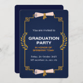Feiern Sie den Grad! Benutzerdefinierte Graduierun Einladung (Vorne/Hinten)
