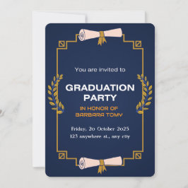 Feiern Sie den Grad! Benutzerdefinierte Graduierun Einladung