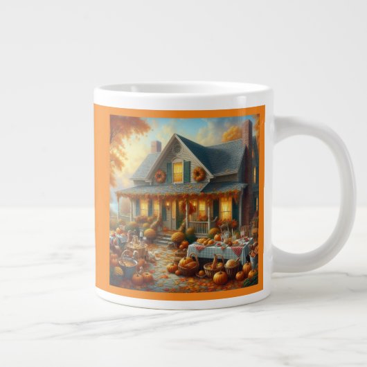Feiern Sie den Herbstschwung mit gemütlichem Charm Jumbo-Tasse (Rechts)