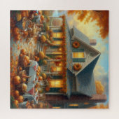 Feiern Sie den Herbstschwung mit gemütlichem Charm Puzzle (Horizontal)