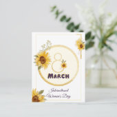 Feiern Sie den internationalen Frauentag 2025 Post Postkarte (Stehend Vorderseite)