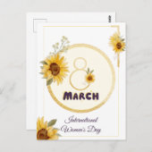Feiern Sie den internationalen Frauentag 2025 Post Postkarte (Vorne/Hinten)