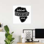 Feiern Sie den Monat BLACK History on White Poster (Heimbüro)