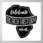 Feiern Sie den Monat BLACK History on White Poster (Vorne)
