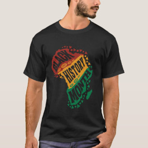Feiern Sie den Monat der Schwarzen Geschichte Afri T-Shirt