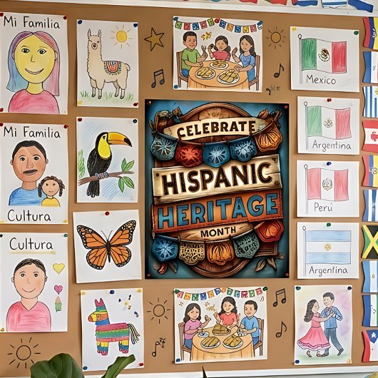 Feiern Sie den Monat des hispanischen Erbes Poster