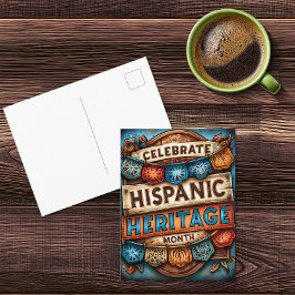 Feiern Sie den Monat des hispanischen Erbes Postkarte