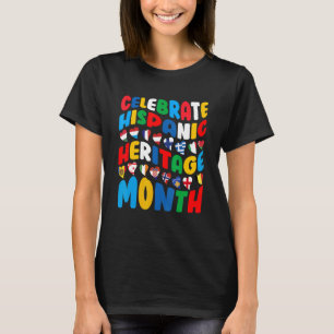 Feiern Sie den Monat Latino für das hispanische Er T-Shirt