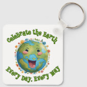 Feiern Sie den Schlüsselanhänger der Erde (Rückseite)