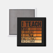 Feiern Sie den schwarzen Geschichtsmonat I Teach B Magnet (Vorderseite/Rückseite)