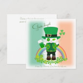 Feiern Sie den St. Patrick's Day mit einer glückli Einladung (Vorne/Hinten)