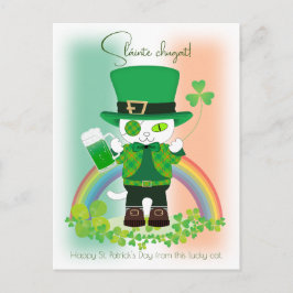 Feiern Sie den St. Patrick's Day mit einer glückli Feiertagspostkarte