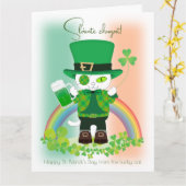 Feiern Sie den St. Patrick's Day mit einer glückli Karte (Gelbe Blume)