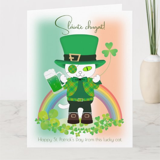 Feiern Sie den St. Patrick's Day mit einer glückli Karte (Vorderseite)