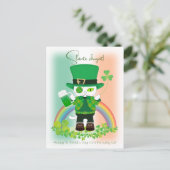 Feiern Sie den St. Patrick's Day mit einer glückli Postkarte (Stehend Vorderseite)