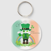 Feiern Sie den St. Patrick's Day mit einer glückli Schlüsselanhänger (Vorderseite)