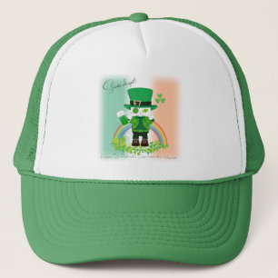 Feiern Sie den St. Patrick's Day mit einer glückli Truckerkappe