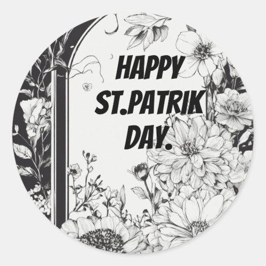 Feiern Sie den St. Patrick's Day mit fröhlicher st Runder Aufkleber (Vorderseite)