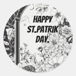 Feiern Sie den St. Patrick's Day mit fröhlicher st Runder Aufkleber