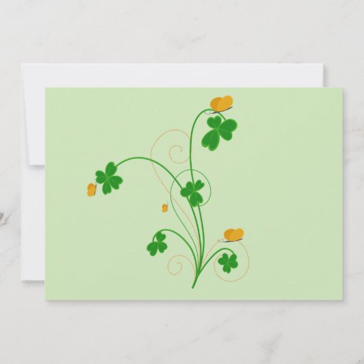 Feiern Sie den St. Patrick's Day mit uns!" Feier Einladung (Rückseite)