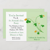 Feiern Sie den St. Patrick's Day mit uns!" Party I Einladung (Vorne/Hinten)