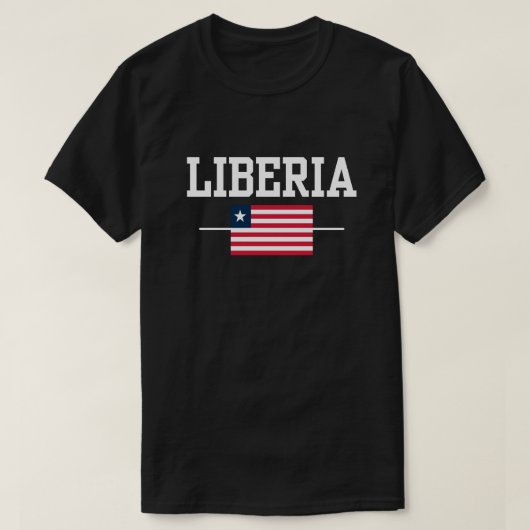 Feiern Sie den T - Shirt der liberianischen Flagge (Design vorne)