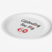 Feiern Sie die 60. Pappteller (Schrägansicht)