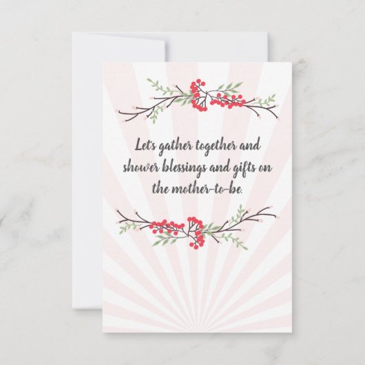 Feiern Sie die Ankunft Ihres kleinen Wunders! Einladung (Rückseite)