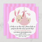 Feiern Sie die Ankunft Ihres kleinen Wunders! Einladung (Vorne/Hinten)