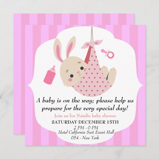 Feiern Sie die Ankunft Ihres kleinen Wunders! Einladung (Vorne/Hinten)