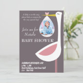 Feiern Sie die Ankunft Ihres kleinen Wunders! Einladung (Stehend Vorderseite)