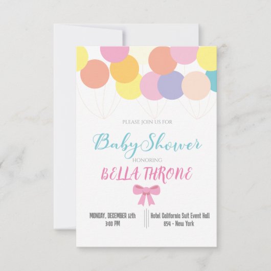 Feiern Sie die Ankunft Ihres kleinen Wunders! Einladung (Vorderseite)