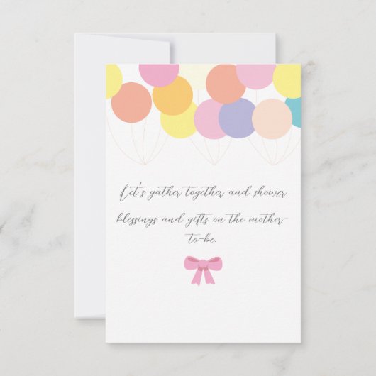 Feiern Sie die Ankunft Ihres kleinen Wunders! Einladung (Rückseite)