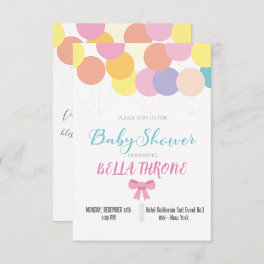 Feiern Sie die Ankunft Ihres kleinen Wunders! Einladung (Vorne/Hinten)