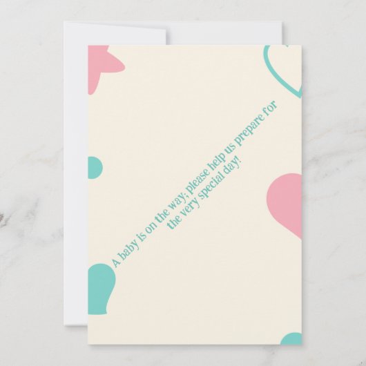 Feiern Sie die Ankunft Ihres kleinen Wunders! Einladung (Rückseite)