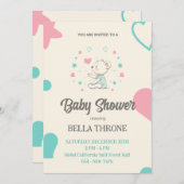 Feiern Sie die Ankunft Ihres kleinen Wunders! Einladung (Vorne/Hinten)