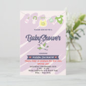 Feiern Sie die Ankunft Ihres kleinen Wunders! Einladung (Stehend Vorderseite)