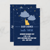 Feiern Sie die Ankunft Ihres kleinen Wunders! Einladung (Vorne/Hinten)