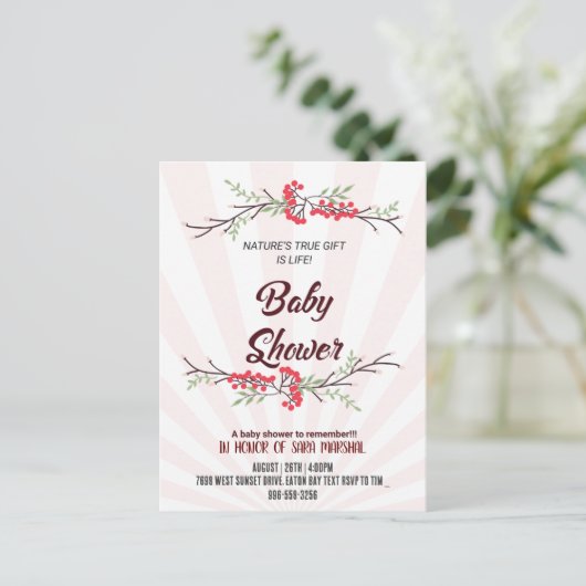 Feiern Sie die Ankunft Ihres kleinen Wunders! Postkarte (Stehend Vorderseite)