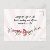 Feiern Sie die Ankunft Ihres kleinen Wunders! Postkarte (Rückseite)