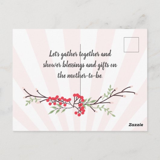 Feiern Sie die Ankunft Ihres kleinen Wunders! Postkarte (Rückseite)