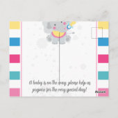 Feiern Sie die Ankunft Ihres kleinen Wunders! Postkarte (Rückseite)