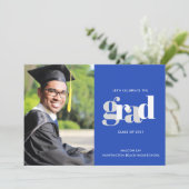 Feiern Sie die Blaue Ankündigung des Grand Foto Pa (Stehend Vorderseite)